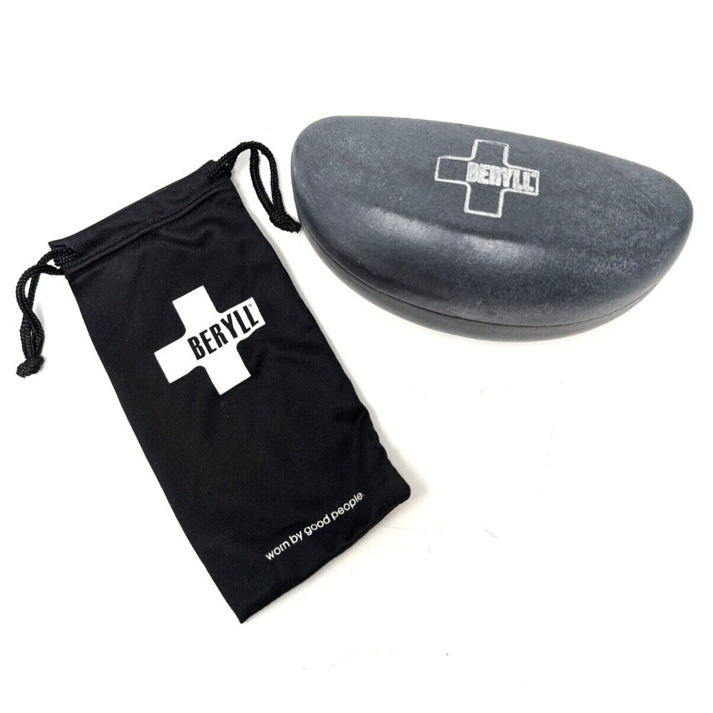 +Beryll Sunglasses Hard Case & Carrying Cleaning Cloth‎ Clamshell